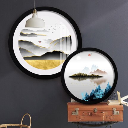 Einfacher runder Fotorahmen 6 Zoll, 7, 8, 10, 12, 14, 16, 18, 20 Zoll, hängender Wandbilderrahmen, ohne Lackierkern