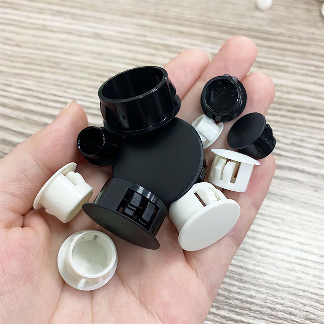 Black Nylon Round Snap-on Plug 6mm 8mm 10mm-30mm Plastic Hole Caps Blanking End Caps Seal Stopper
