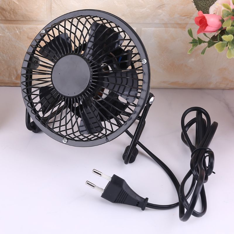 Ventiladores eléctricos de mesa con enchufe para el hogar y la Oficina ventilador pequeño de Metal, adecuado para Personal, CA de 110V y 220V