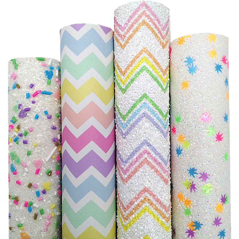 Strössel hjärtan chunky glitter läder pilar tryckta glitter syntetiskt läder vinyl läder lakan för bågar gör det själv 21 x 29cm q816