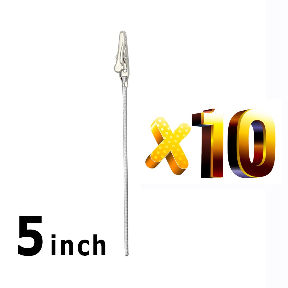 Lote 10 Uds DIY craft metal Alambre de cocodrilo memo foto clip titulares, arcilla & pinza para tarta accesorios, 4 ",5",6 "boda lugar favor: 5 inch length
