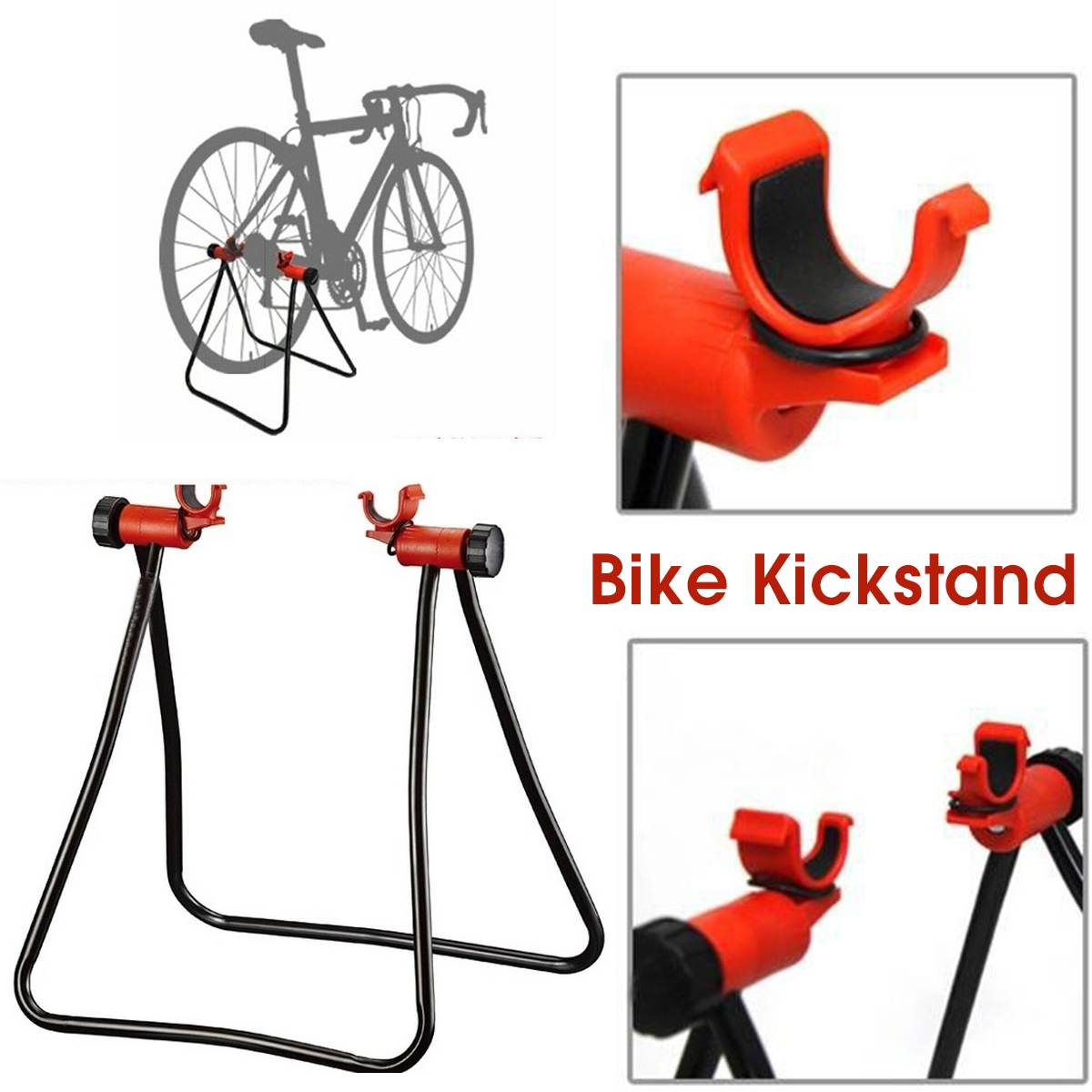 Steel Metal Adjustable Bike Hub U-shaped Repair Stand Mountain Bikes Support Rack Bicycle Accessories