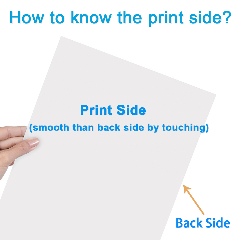 50 blätter A4 transparent Druckbare Vinyl Aufkleber Papier Wasserdicht Weiß Holographische Vinyl Etikett Aufkleber für Alle Inkjet Drucker