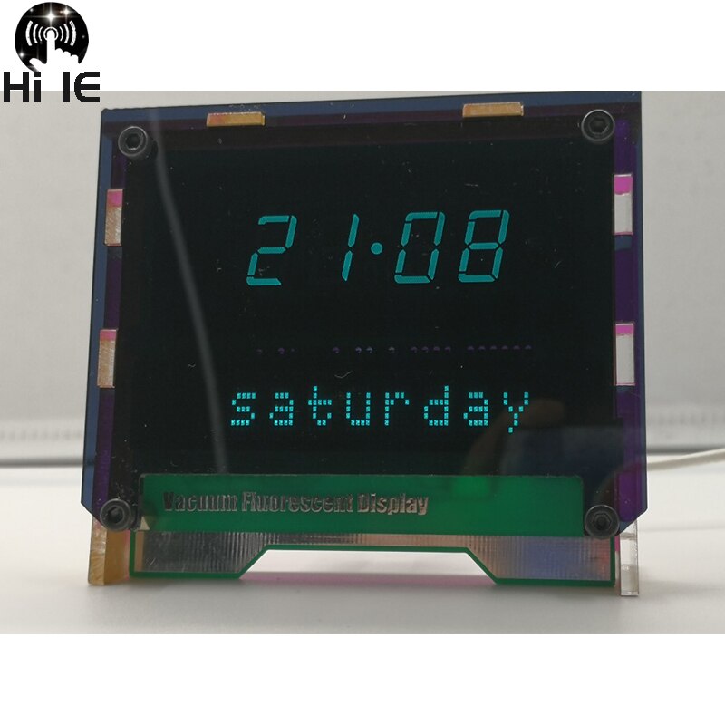 Dual Screen Display Desktop VFD Clock BoyFriend Digital LED Clock Home Clock Ambient Light VFD Screen WIFI Timing