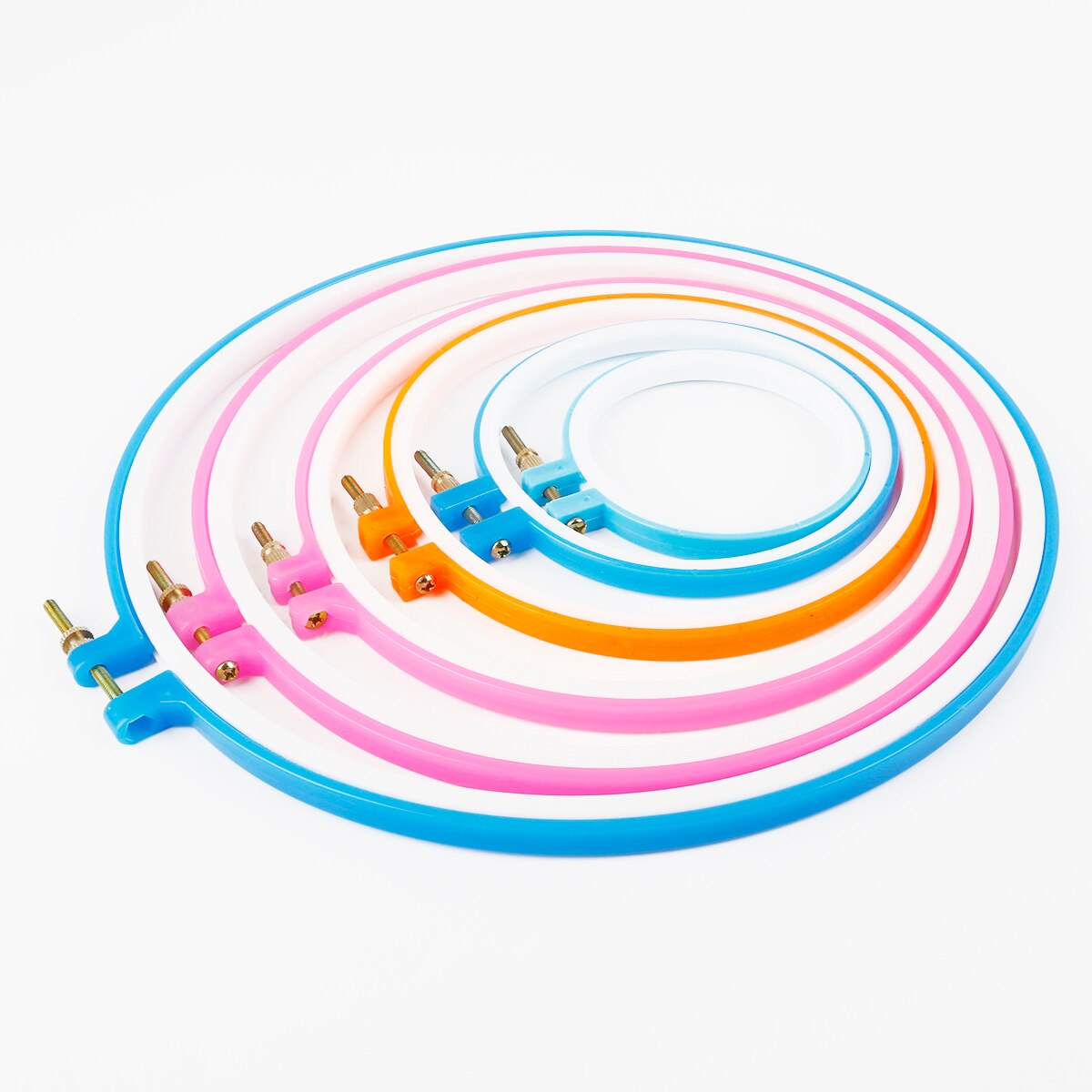 9-28cm Plastic Frame Hoop Circle Embroidery Round Machine Bamboo For Cross Stitch Hand DIY Household Craft Sewing Needwork Tool