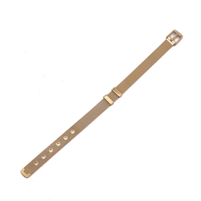 Somsoar smykker mesh stianless steel armbånd mesh sølvfarvede/guld/rosaguld armring pasform gør-det-selv skyde charms