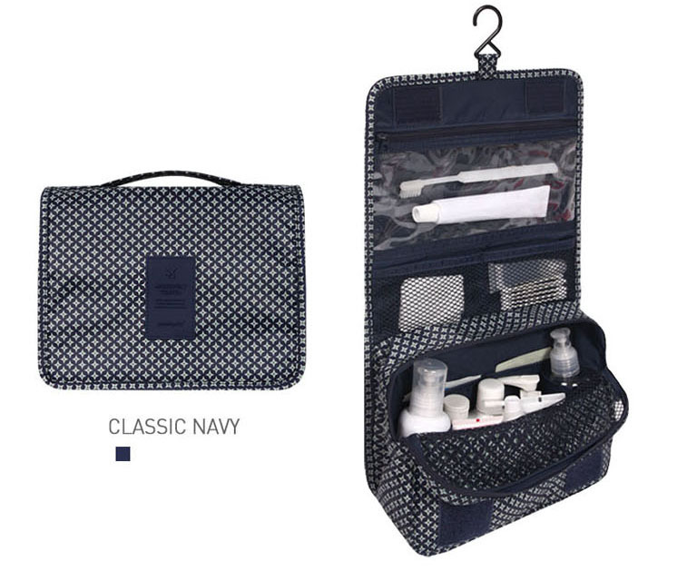 MODYCON Waterproof Polyester Travel Cosmetic Bag Cosmetic Bag Hanging Wash Bag Neutral Makeup Organizer Bathroom Hanging Bag: C