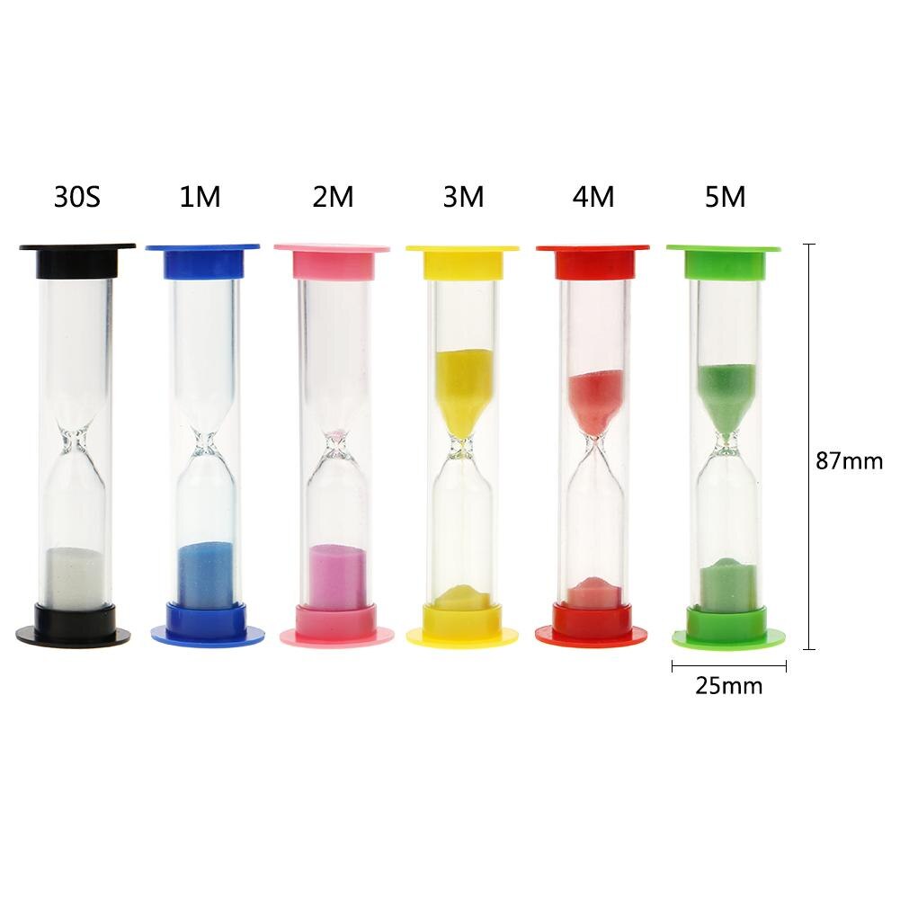6pcs 30s/1min/2min/3min/4min/5min Hourglass Kids Toys Sand Clock Timer Kids Toys Sand Clock Timer Decorations