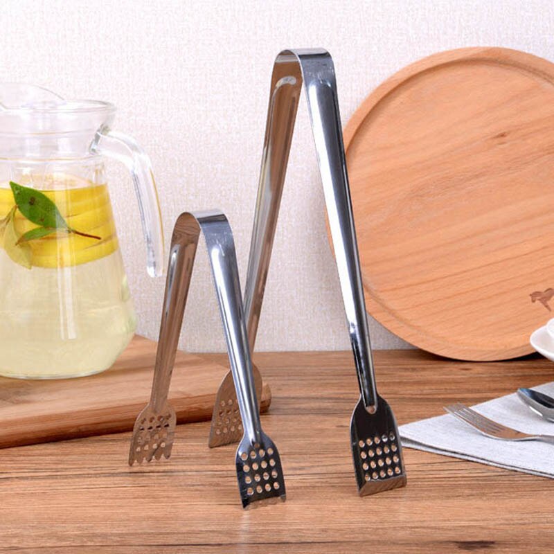Pinzas de acero inoxidable para alimentos, utensilios de cocina para hornear, buffet, Pizza, pan, pinza de pastelería