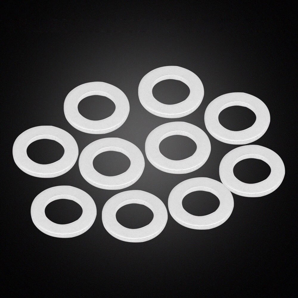 10Pcs/set Aluminum Oil Sump Nut Drain Oil Plug Engine Oil Drain Plug Crush Washer Pan Gaskets
