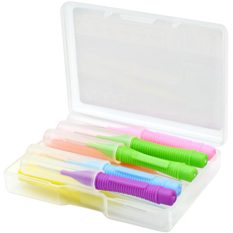 Mondverzorging Push-Pull Interdentale Borstels Orthodontische Draad Tandenborstel Geïmporteerd Kaliber 0.4-1.0Mm Gratis Shippingbox Borstels: Rood