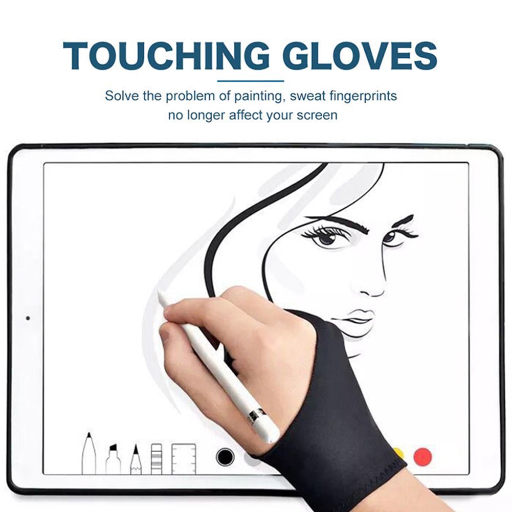 1pc antifouling to finger handske til kunstner tegning pen grafisk tablet pad finger ærme til luva motociclista напальчники