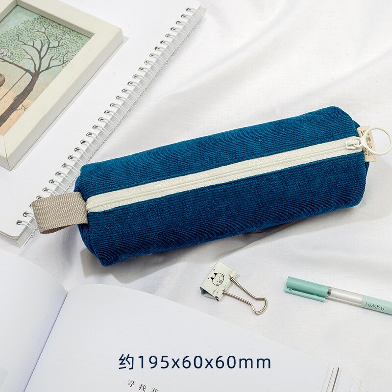 DEHIWI Etui Oceaan Golven Pen Tas Waterdichte Leuke Lederen Potlood Pouch Reizen Cosmetische Make-up Tas Organizer Pen Houder voor Kantoor Make-up, Zilver, Eén maat, Tas Organizer