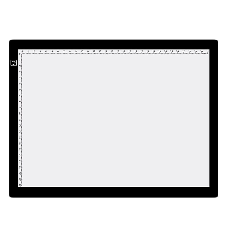 Novel-A4 Dimmable LED Drawing Copy Pad with Scale USB Power Artcraft Tracing for Painting Writing Animation, Sketching