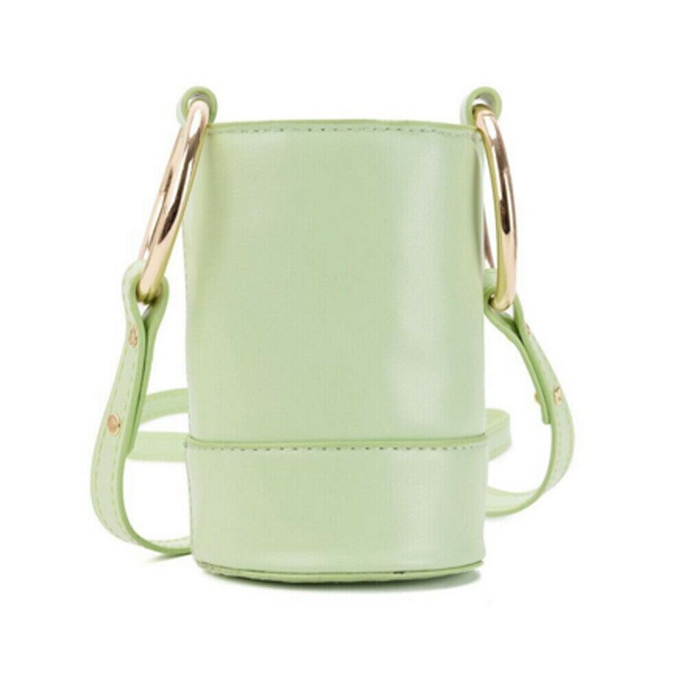 Bolso de hombro para bebé y niña, bandolera pequeña, monedero de cuero, bolso de almacenamiento: green