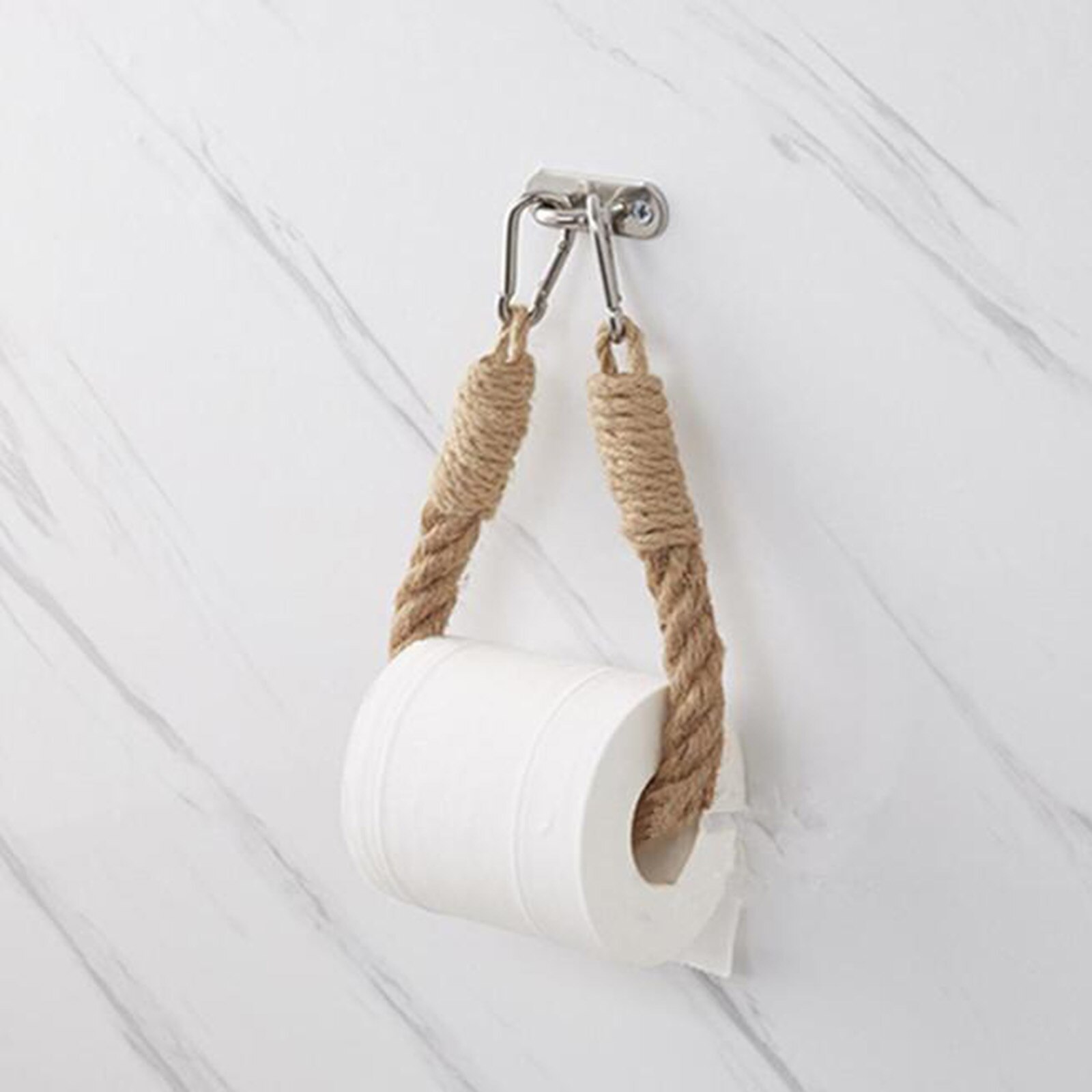 Touw Toiletpapier Handdoek Tissue Houder Creatieve Handgemaakte Wandmontage