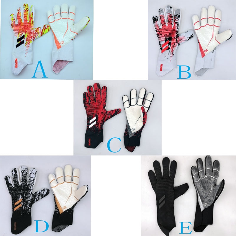 4mm Latex Predator Goalkeeper Gloves no Finger Protection Soccer Goalie Gloves Football Goalkeeper Gloves no brand