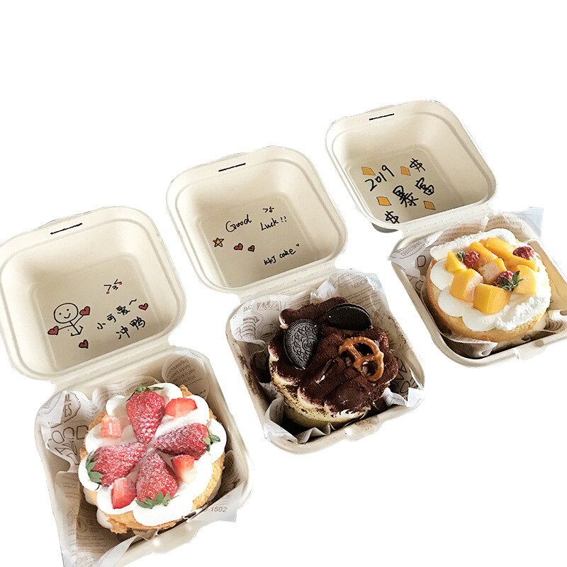 20pcs Disposable Bento Food Containers Baking Dessert Cake Bowl packaging Burger Snack Boxes Microwavable Home Portable Lunchbox