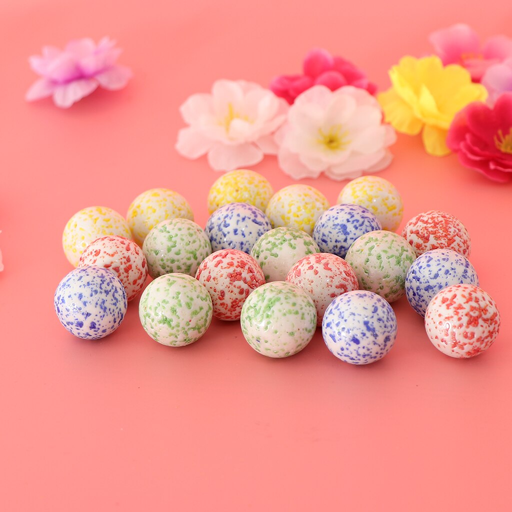 Multicolor Round Glass Marbles, 25mm in Diameter 20PCS Per Package, Vase Filler Beads, Game Replacement Marbles