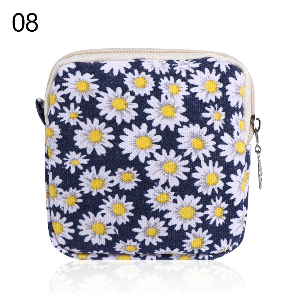 Tampon Storage Bag Sanitary Pad Pouch Women Napkin Cosmetic Bags Organizer Ladies Makeup Bag Girls Tampon Holder Organizer: C-08