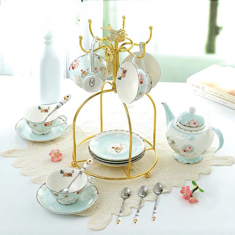 English Coffee Set Bone China Coffee Cup High Color Value European Afternoon Tea Set Light Luxury Ceramic Scented Tea Cup