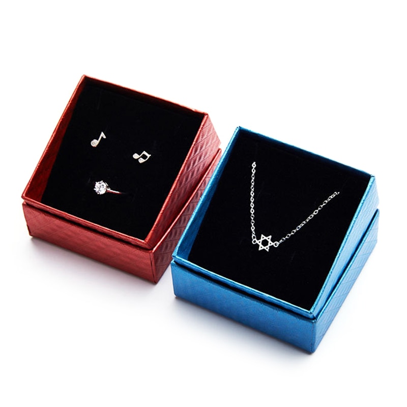 Chic Jewelry Boxes Diamond Pattern Jewelry Presents Case For Rings Earrings Necklaces Organizer Accessories