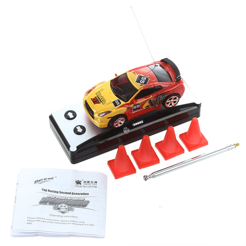 MINI MICRO RC CAR Radio Controlled 1:58 CAN BOX SERIAL SHEN QI WEI red yellow