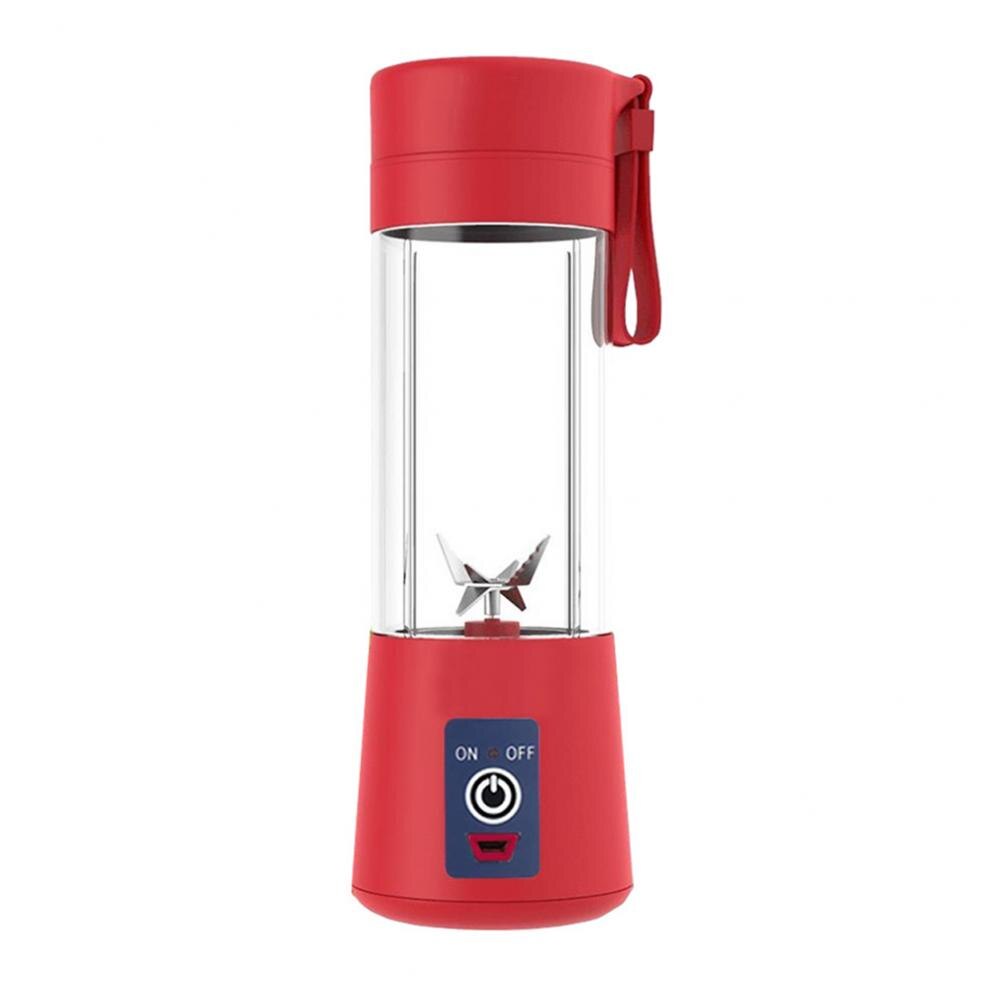 Usb Draagbare Juicer Cup Huishouden Blender Fruit Mengmachine Sap Cup Met Zes Messen Voor Home Office Travel Sport: Rood