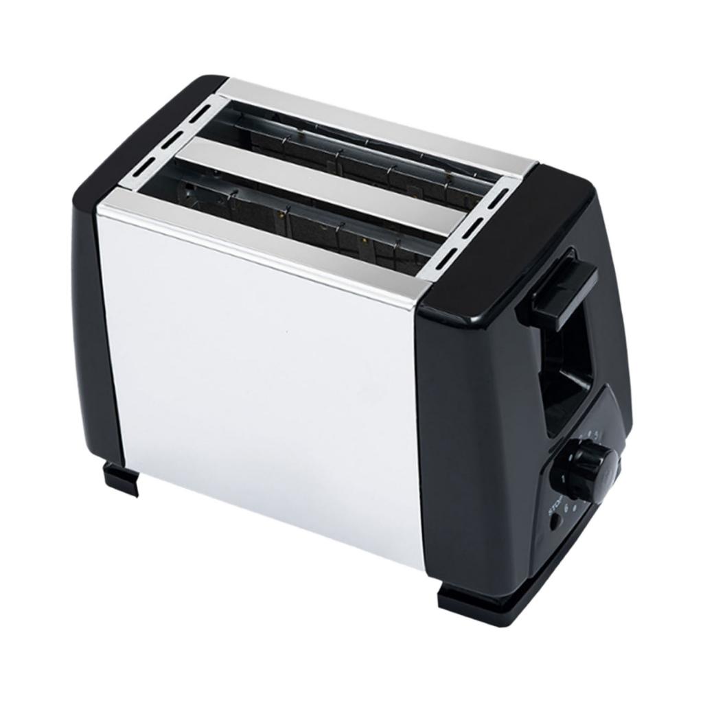Tostadora de pan de calentamiento rápido automática de 2 rebanadas, tostadora eléctrica de acero inoxidable de 750W, máquina de desayuno para sándwich tostado