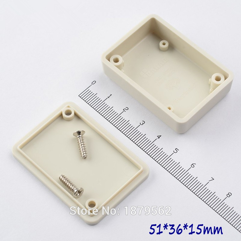 Boîte plastique de commande | Petite boîte plastique pour boîtier de PLC électronique, boîte de commutation de commande, étanche ABS, bricolage, 2 couleurs 51*36*15mm