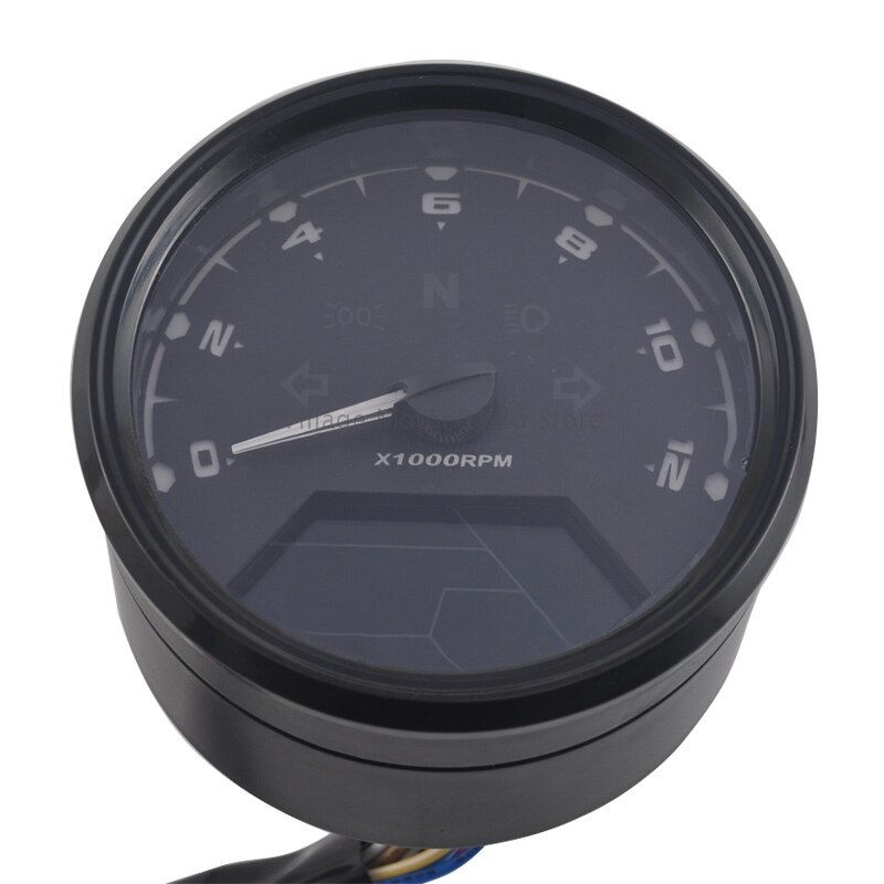 Motorfiets Digitale Meter 8-18V Universele Lcd Digitale Motorfiets Snelheidsmeter Multifunctionele Voor 2-4 Cilinders cafe Racer