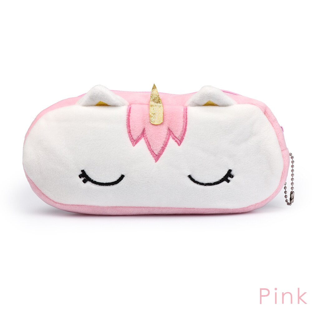 1Pcs Portatile Del Gatto Del Fumetto di Trucco Del Sacchetto Della Moneta di Stoccaggio Custodia da Viaggio di Trucco Flanella Del Sacchetto Sveglio Del Sacchetto Cosmetico Custodie per Le Donne ragazze: Style2-Pink