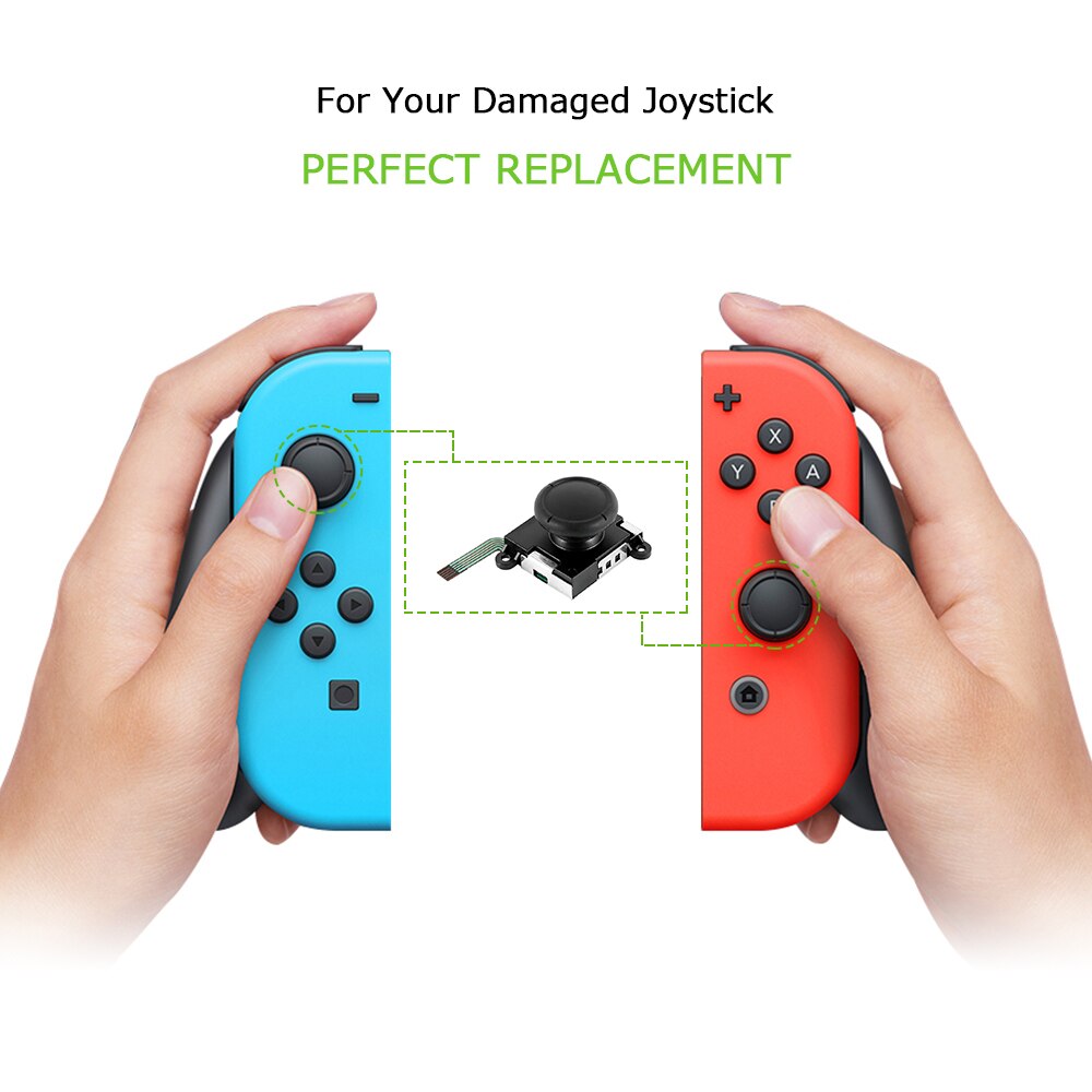 Deux paquets analogiques 3D Joy con Joystick de remplacement pour Nintendo Switch,joycon Switch joysticks compatibles avec gauche joycon droite
