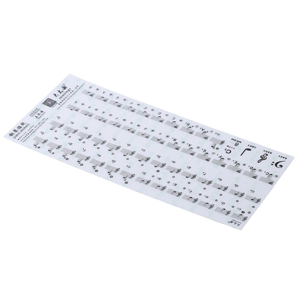 Transparent 49 61-key Electronic Keyboard 88-key Piano Score Key Annotation White Key Keyboard Musical Instrument Accessories