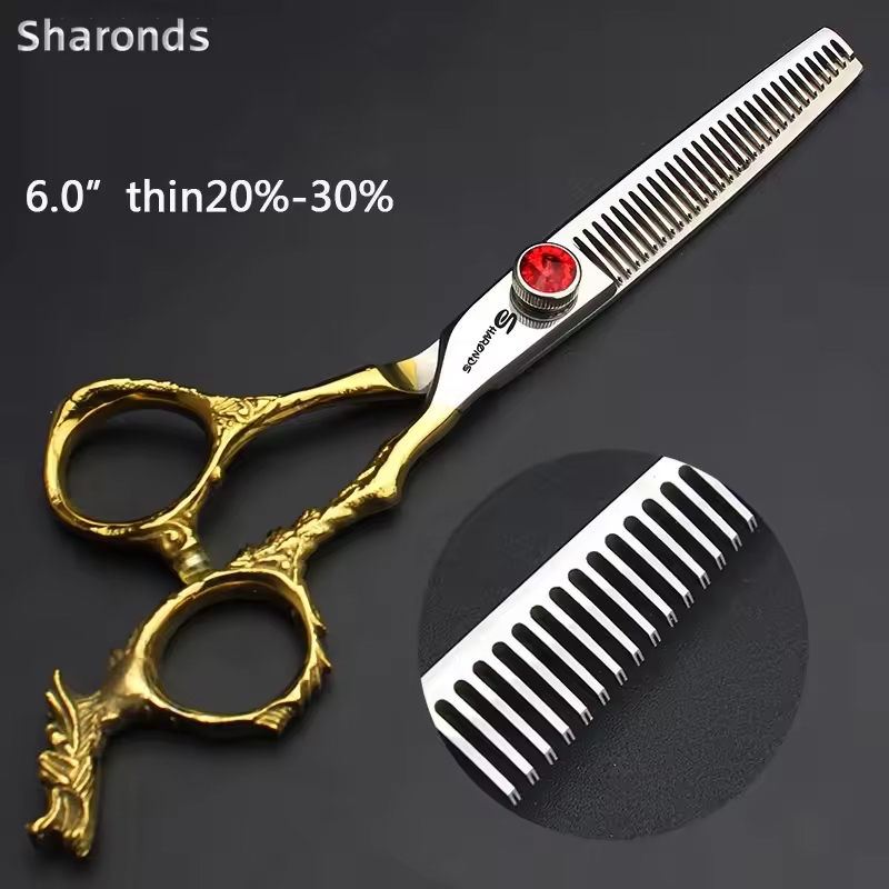 Echte kappersschaar, 6 inch kappersschaar, speciale schaar voor haarstylisten, schaar met platte tanden.: Donker kaki
