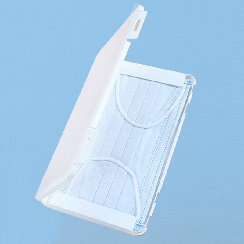 Draagbare Effen Kleuren Platte Masker Storage Case Anti-Stofmasker Doos Thuis Outdoor D08F