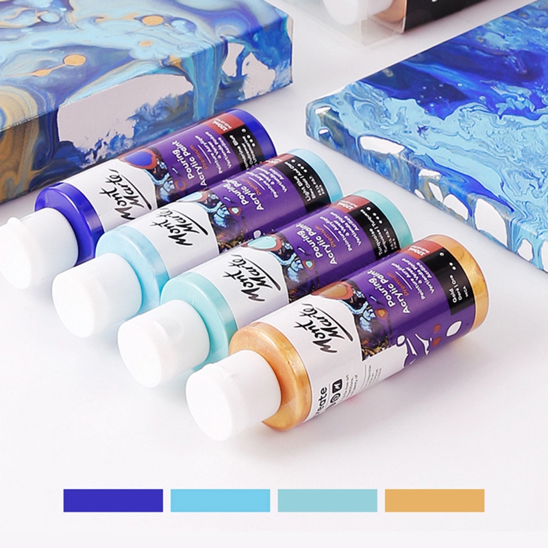 Juego de pigmento acrílico de 60ML, pintura fluida marmoleada, herramienta de dibujo media para artistas, suministros de arte DIY