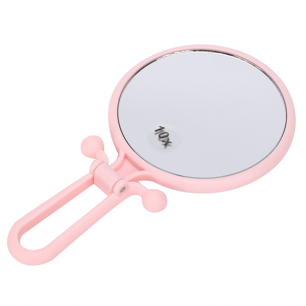 Double-Sided Makeup Mirror 10x Magnifying Portable Foldable Handheld Cosmetic Mirror For Home Travel Office Hand Mirror Makeup: Pink