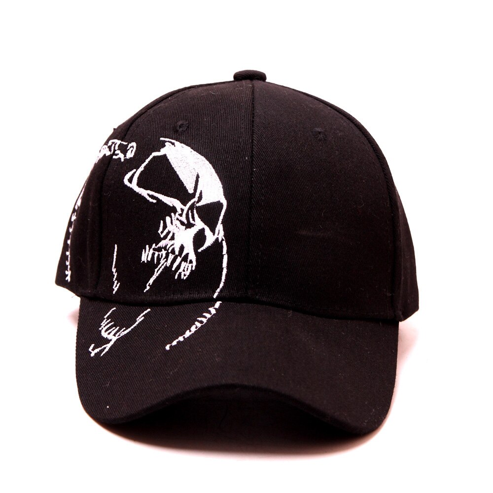 Embroidered Skull Cap for Men Cotton Baseball Caps Sports Pattern Black Women Army Male Cap Knit Cap Hip Hop
