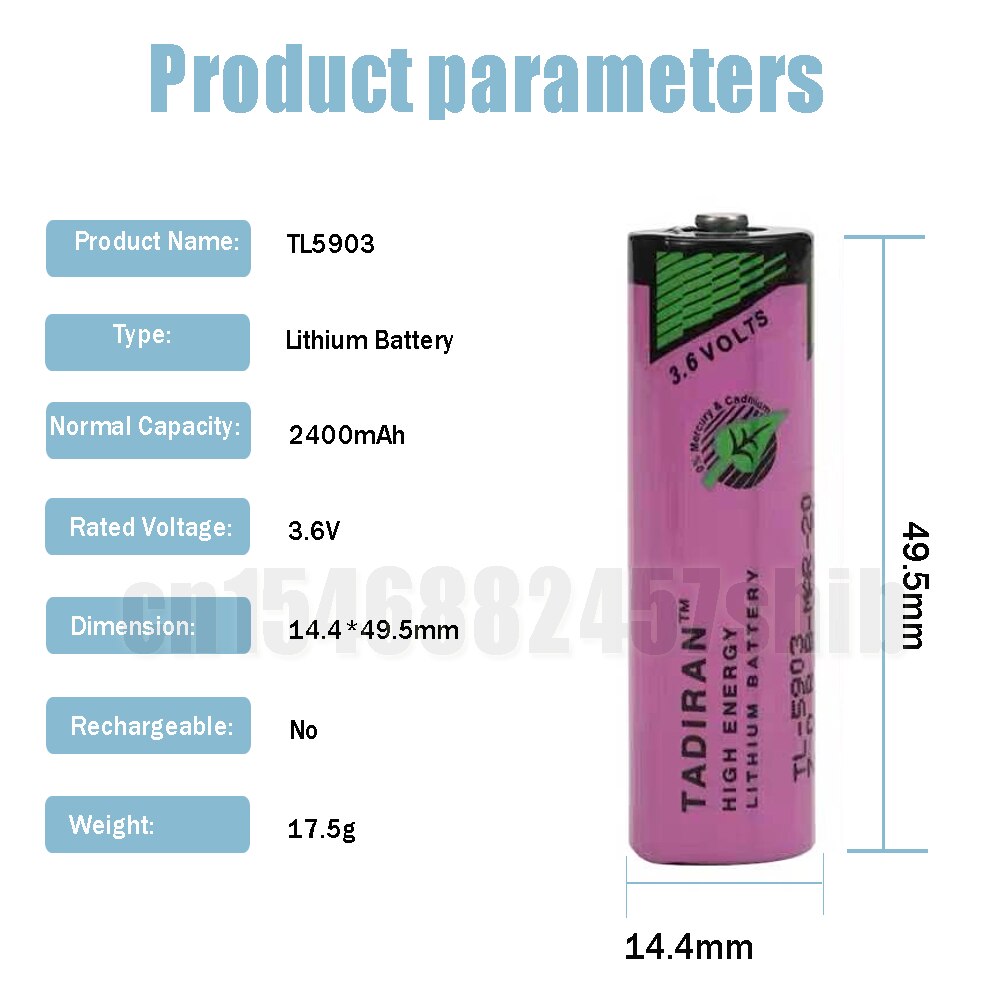 2pcs Original For TADIRAN TL-5903 ER14500 LS14500 AA 3.6V Lithium Battery For PLC EquipmeFacility ER 14500 Dry Primary Battery