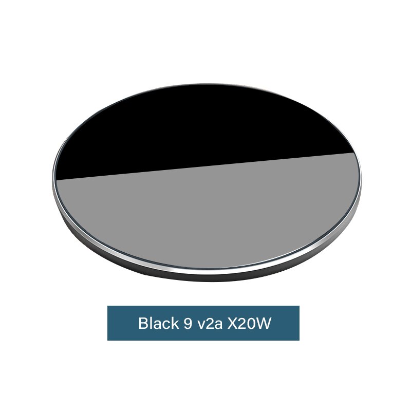20W Fast Wireless Charger For Samsung Galaxy S10 S9 Note 10 S10+ 9 USB Qi Charging Pad For IPhone 11 Pro XS Max XR X 8 Plus: 20W Black