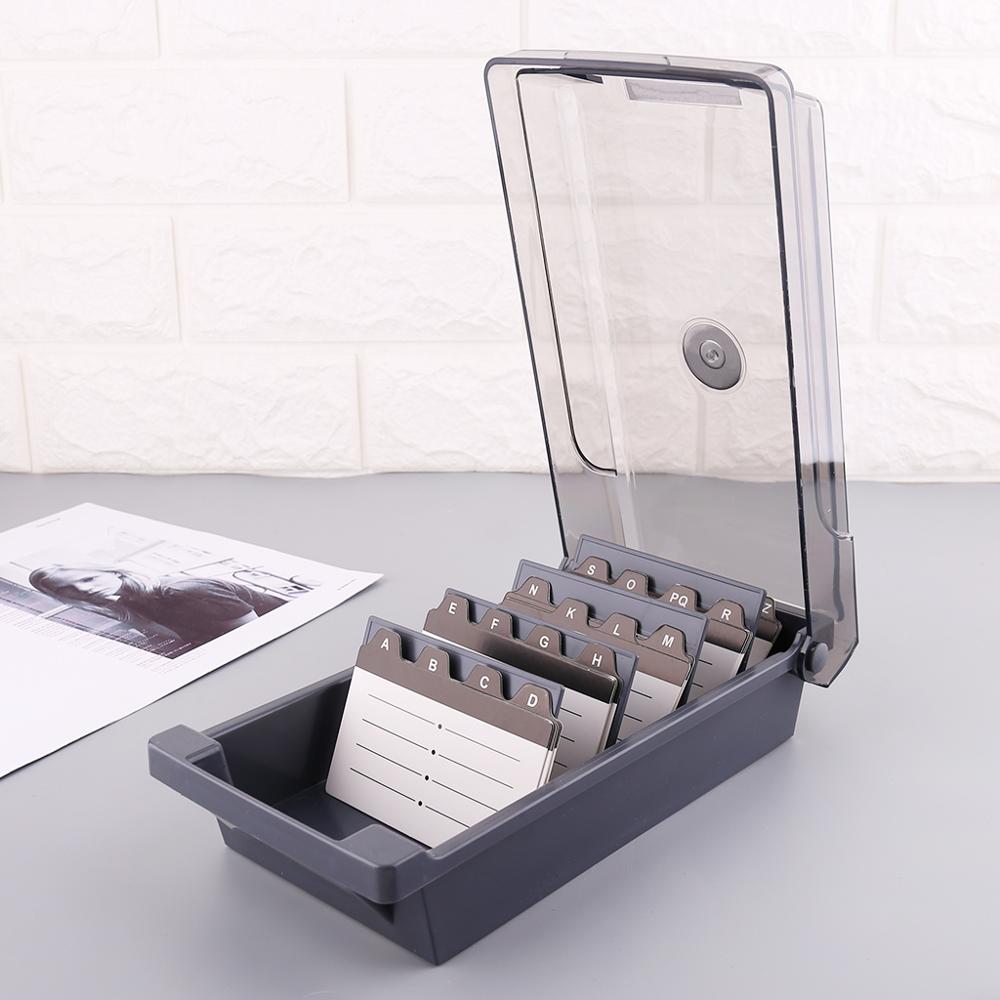 Large Capacity Splitter Index Tabs Business Card Holder Name Card Storage Box Organizer Case