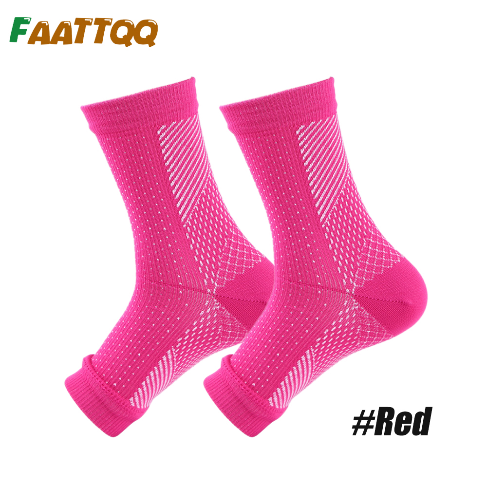 Neuropathy Socks for Men Women, Soothe Compression Socks for Neuropathy Pain, Ankle Brace Plantar Fasciitis Swelling Relief: L/XL / Red