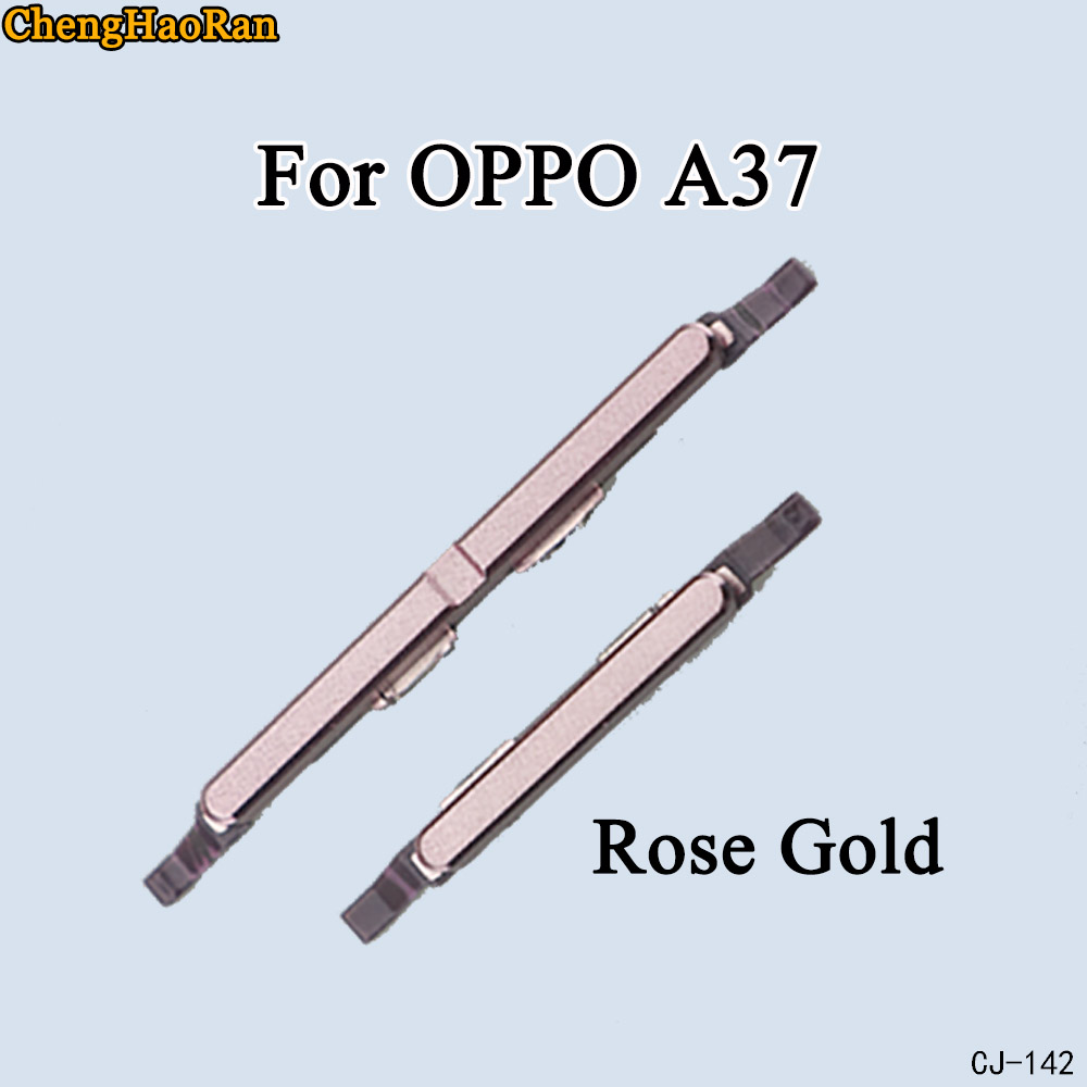 ChengHaoRan 1 Set Zijknop Vermogen Volume Key Vervangende onderdelen Voor OPPO A33 A37 A51 A53: A37-Rose Gold