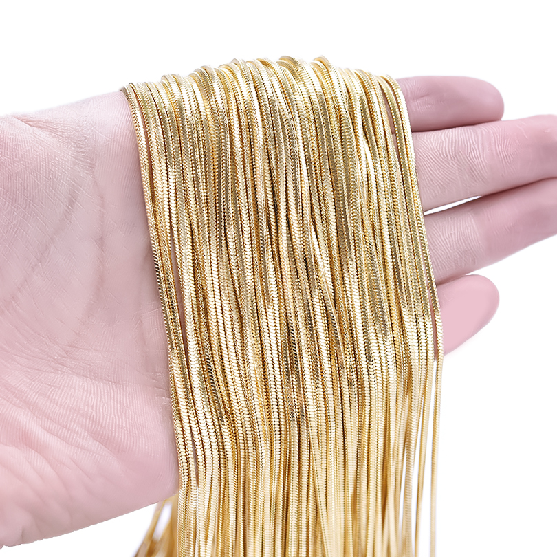 , collar de cadena de serpiente de 45/50/60/70cm, Collares de acero inoxidable para Mujeres y hombres, accesorios, joyería Vintage, Collares para Hombre