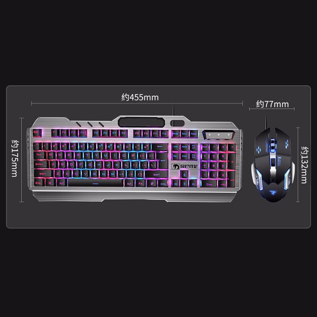 Mechanical Keyboard Wired Gaming Keyboard Combos 16 RGB Mix Backlit Ergonomic Keyboard 2000 DPI Mouse Set For Computer PC Z0521