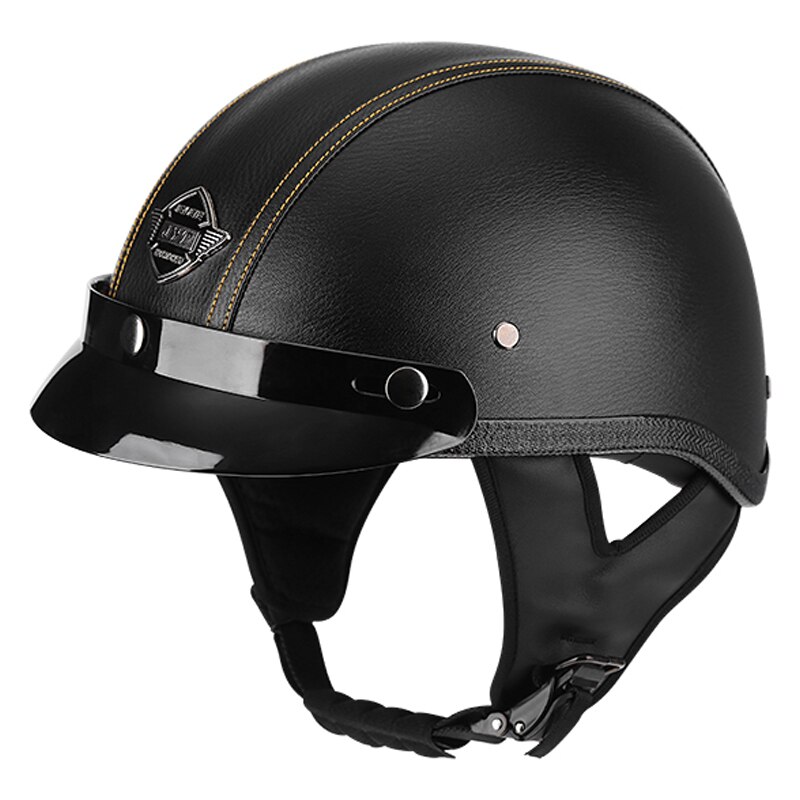 Retro and Vintage Half Open Face DOT Approved Motorcycle Helmet for Man and Woman