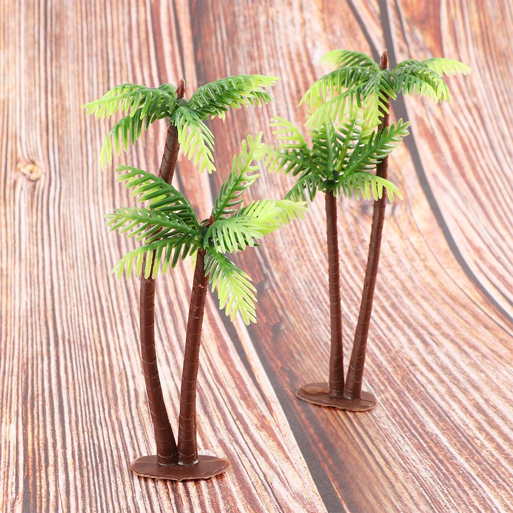10/20 Pcs Mini Imitation Coconut Tree Palm Tree Miniature Leaf Pots Craft Micro Landscape Artificial Plants Decoration