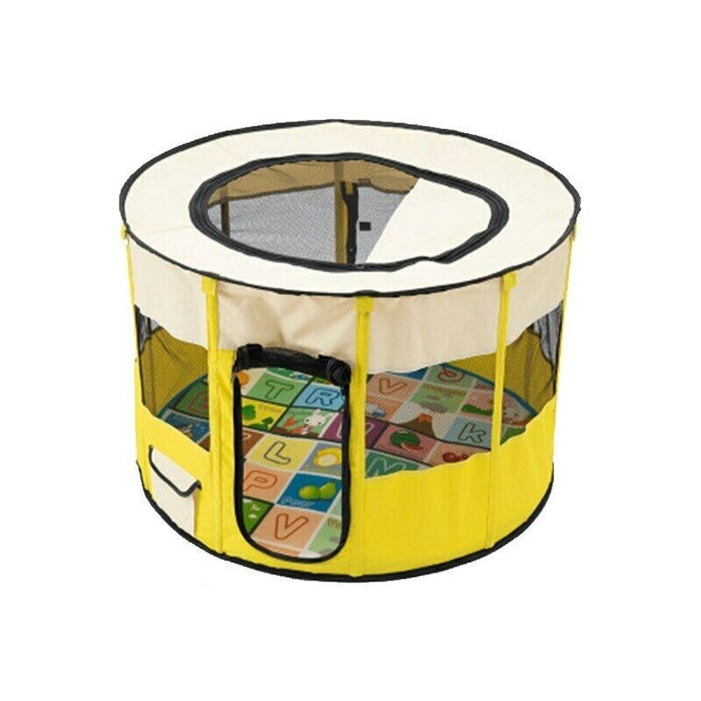 Outdoor Dog Cat Kennels Fences Pet Tent Houses For Small Large Dogs Foldable Playpen Indoor Puppy Cage Dog Crate Room: Yellow / S 72x72x40cm