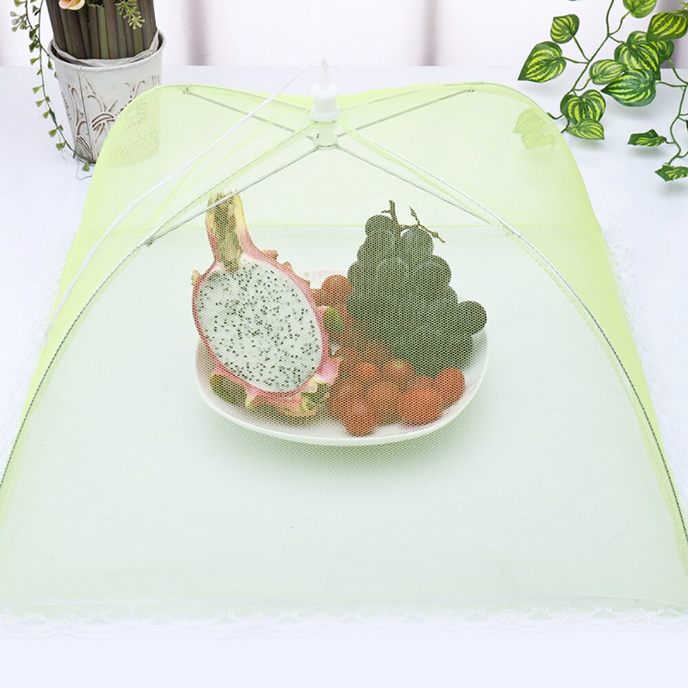 1PC plegable comida cubre pop grande-de malla de mosquitos cocina red de protección plegado paraguas cocina cubierta para platos